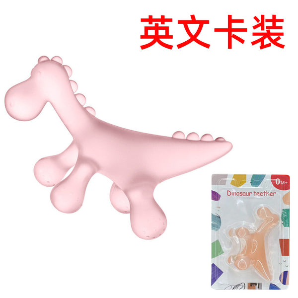 English card containing toothpaste silicone anti-eating hand baby molar stick toothpaste baby food grade baby soothing artifact