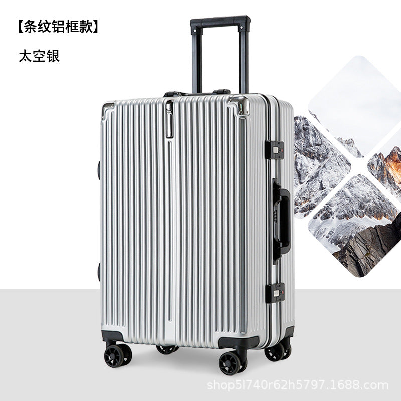 Manufacturer aluminum frame suitcase 24-inch password case 20-inch student fashion boarding case 26-inch universal wheel suitcase