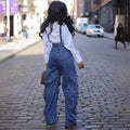 European and american style loose denim overalls -  cross-border women's spring streetwear fashion multi-pocket jumpsuit
