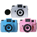 Holga 120n color film camera - leaky master, black plastic resin slr, compatible with color flash