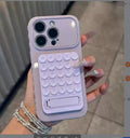 Suction cup stand heart-shaped large viewfinder compatible with apple 18 pro max phone case dopamine color iphone 18 soft case