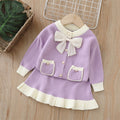 Girls' sweater cardigan set - new autumn  collection - chanel-inspired two-piece outfit for little girls