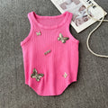 Petitesilmelegant butterfly short sleeveless vest suspender women's summersense of designniche style bottom shirt tops