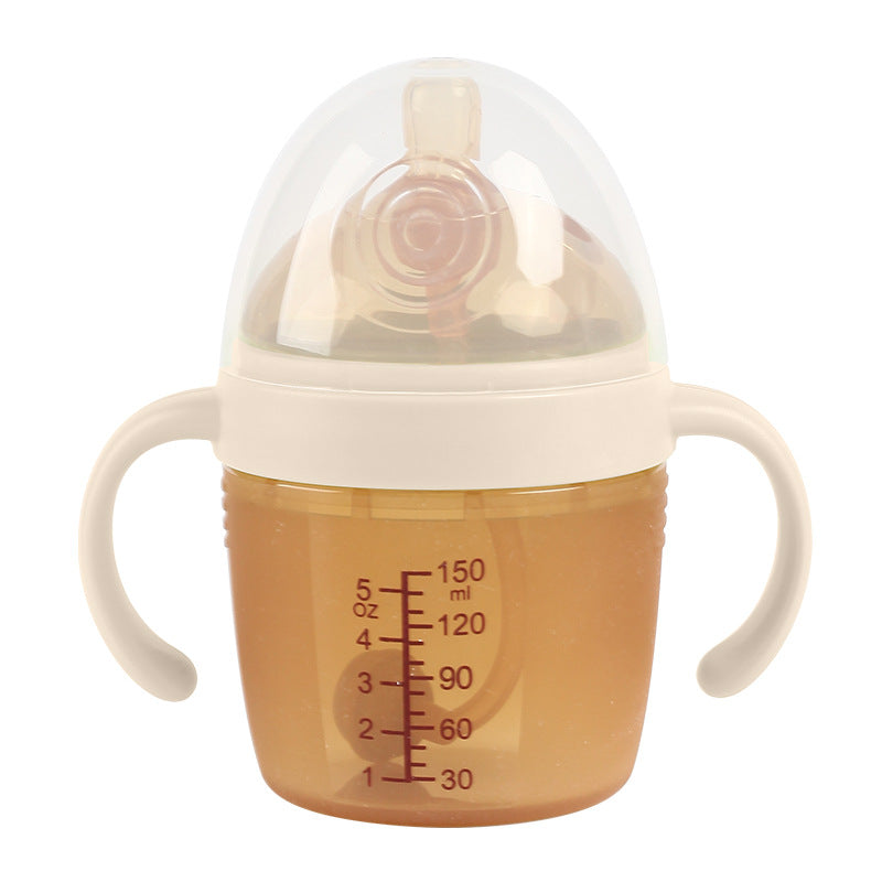 breast milk solid feeling all silicone feeding bottle nano silver weaning artifact baby anti-flatulence feeding bottle 150ml