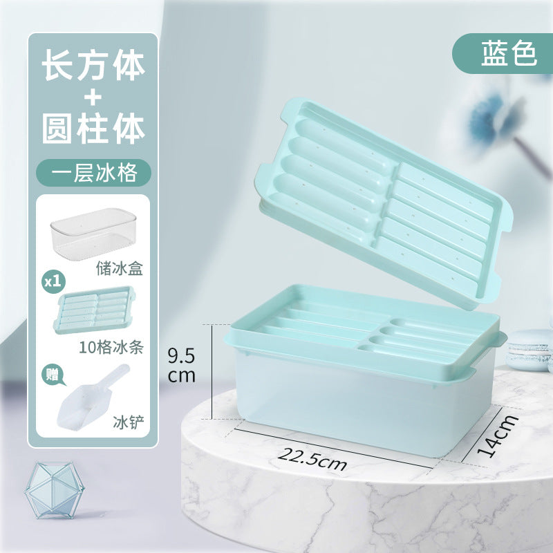 New creative food-grade ice box, household ice grid mold with lid, dormitory ice Hockey ice box wholesale