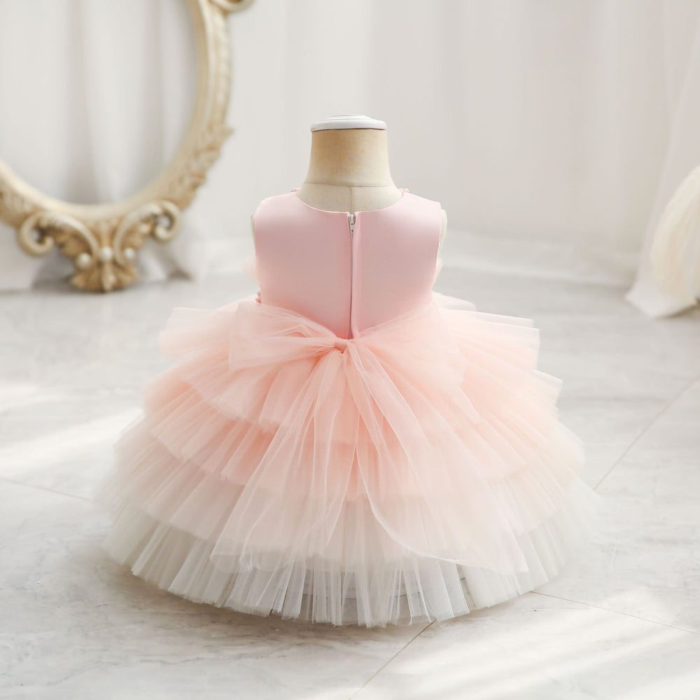 Export kids dress red bead chain princess dress female doll children's day chorus performance skirt kids dress