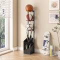 Basketball hoop rack - home sports equipment organizer - racket & soccer ball storage - multi-functional umbrella stand