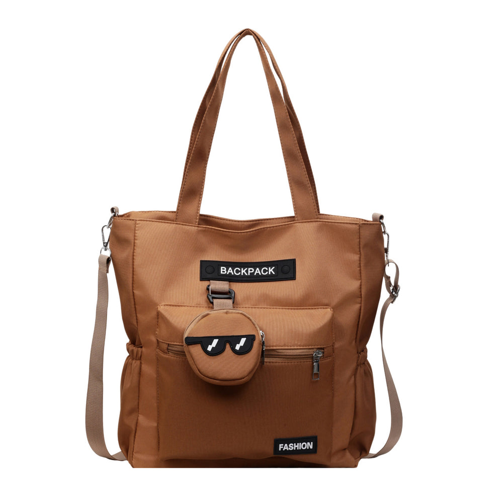 High-value, college-style, large-capacity tote bag - minimalist fashion storage bag, extra-large capacity casual shoulder bag