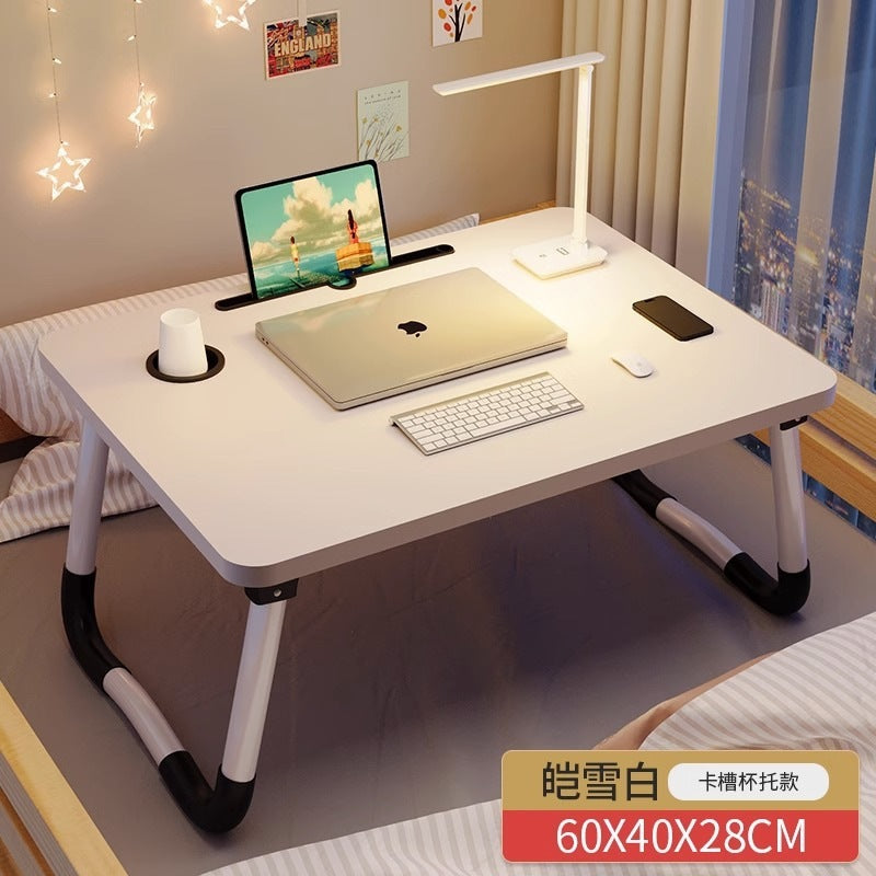 Small table on the bed, foldable computer desk, for home bedroom bay window desk, dormitory student dormitory lazy study table