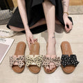 2025 summer bowknot slippers - trendy women's outdoor slides, fairy style, beach-friendly, non-slip platform sandals