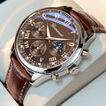 New geneva business quartz sports watch casual leather strap men's watch brown black wholesale