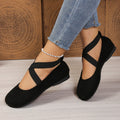 plus size suede cross elastic band round toe lazy flatssummernew arrivalflats beanie shoes in stock wholesale