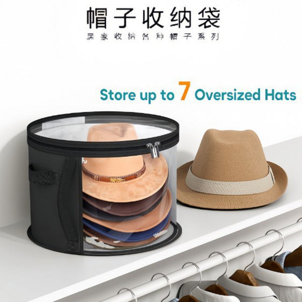 Hat Storage Bucket Hat Storage Artifact Beach Hat Storage Bag Stackable Round Brim Hat Storage Bag