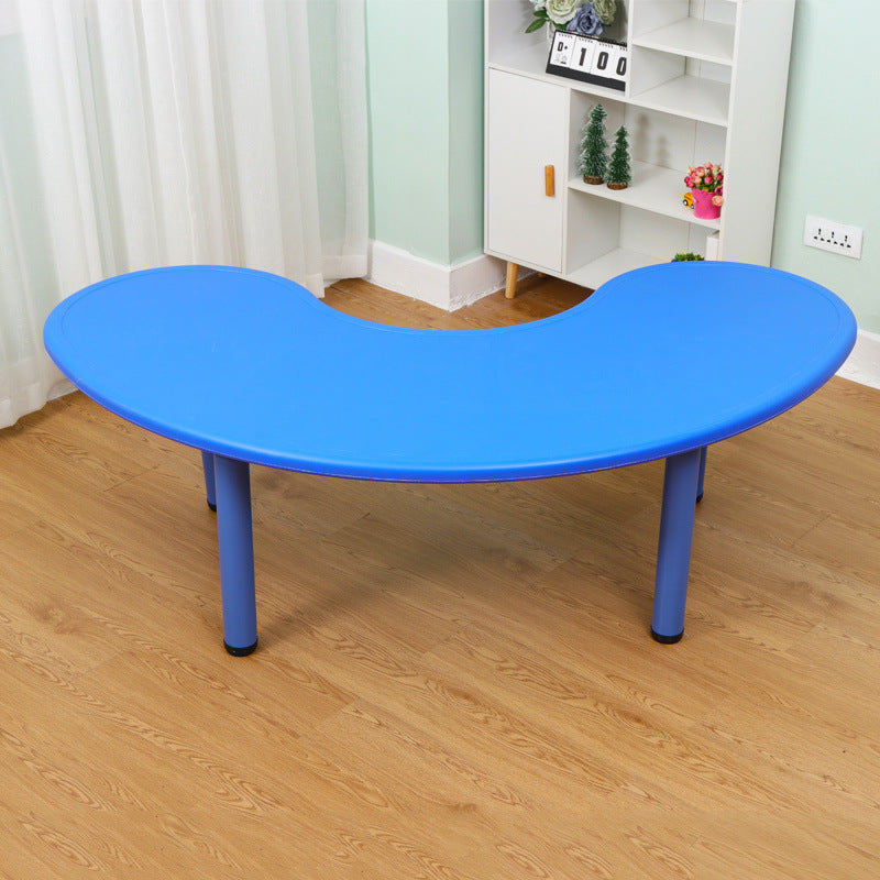 Children's table and chair set Kindergarten table and chair Baby painting game learning desk Plastic lifting moon creative table