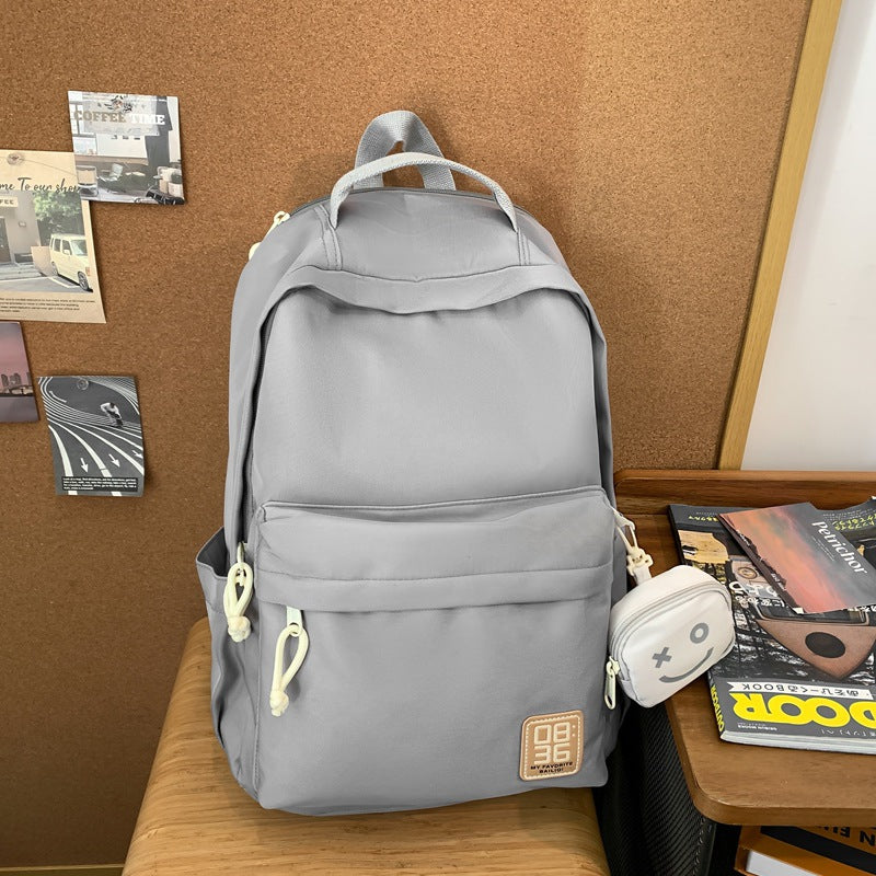 New classic multifunctional backpack - large capacity, waterproof, with hanging pouch - minimalist design for middle school students, class, leisure, and travel