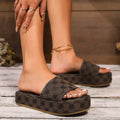 Exportplus size slippers women's outer wear round toe small plum blossom lightweight one-word women's slippers womens slippers