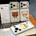 Couple glasses bear suitable for apple 18promax mobile phone case polka dot english label iphone17 soft case 16