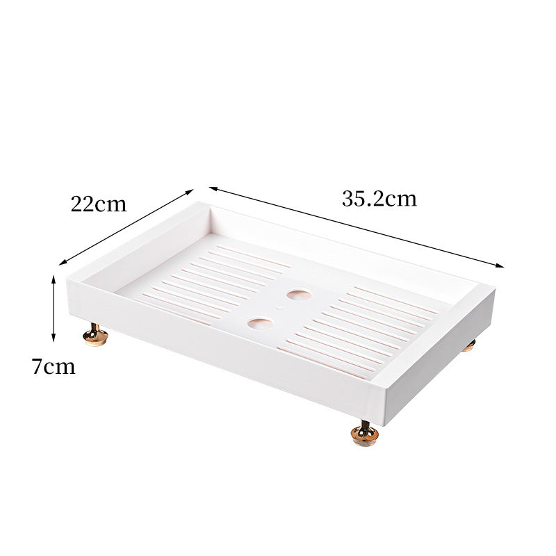 Manufacturer light luxury drain tray household double drain tray kitchen water cup tableware storage box simple filter tea tray