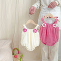 Newborn baby romper - summer lightweight sleeveless bodysuit - cute baby girl's tank top - summer fashion triangle romper