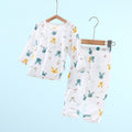 Kids' summer pajamas - lightweight long sleeve cotton set for toddlers, boys, and girls - baby loungewear, perfect for air conditioning