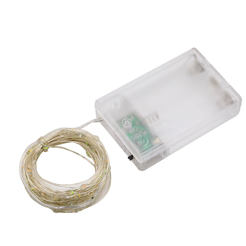 LED copper wire light with small colorful lights Bobo ball battery box copper wire light string Christmas bouquet USB decorative light string