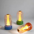 creative small waist led atmosphere bedroom bedside light luxury high-end night light bar desktop charging lamp