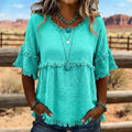 new  fashion cross-border round neck pullover short sleeve loose women's shirt casual women's top