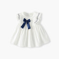 Girls' summer dress - new  collection - fashionable bow detail - korean style - elegant summer dress for little girls