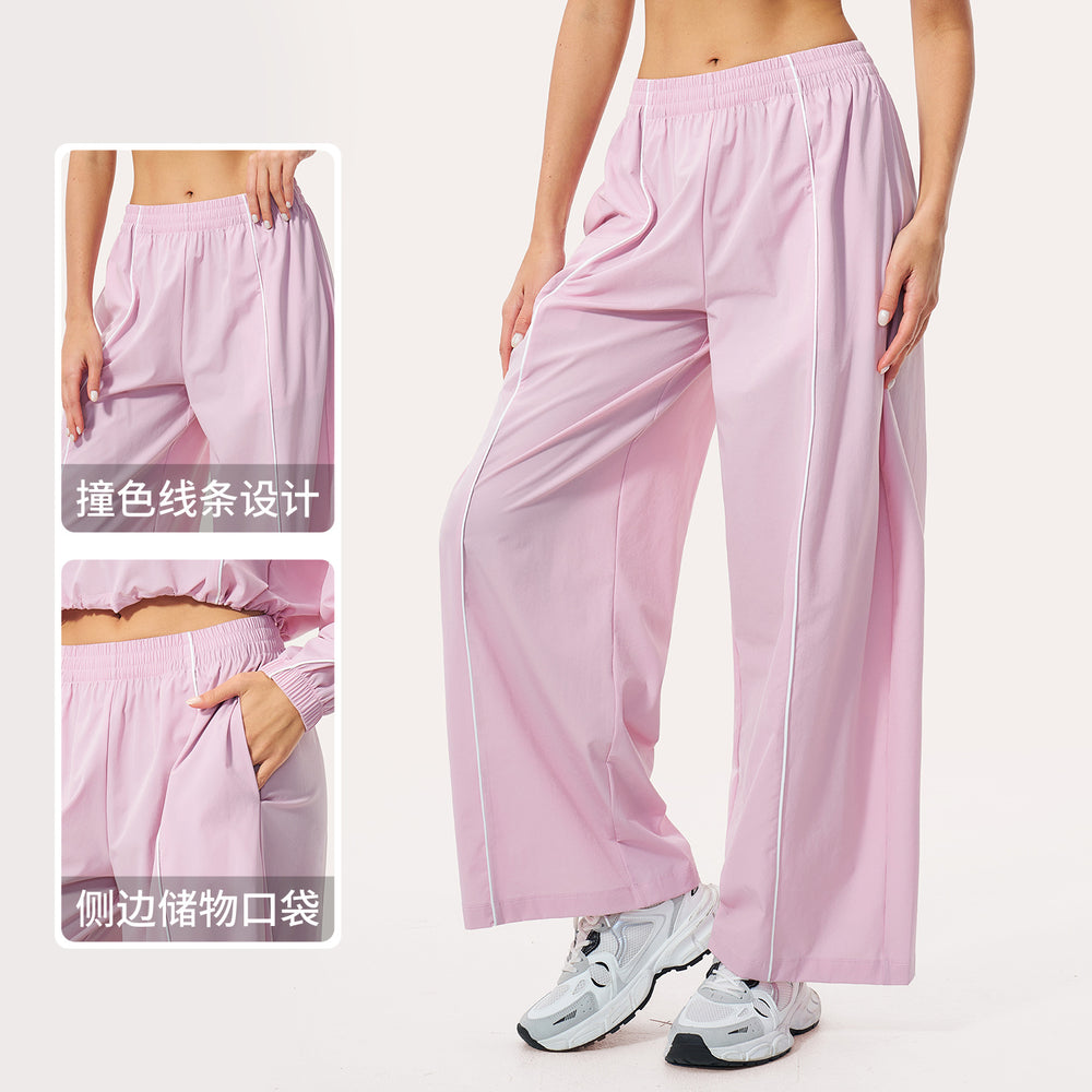 Women's color block active sun protection pants - lightweight, breathable, 3d sun protection, uv resistant, loose fit, workout leggings - 3598