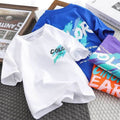 Boys' short-sleeve set - summer  new style: stylish t-shirt and shorts for mid-to-large children. cool and trendy summer outfit for little men