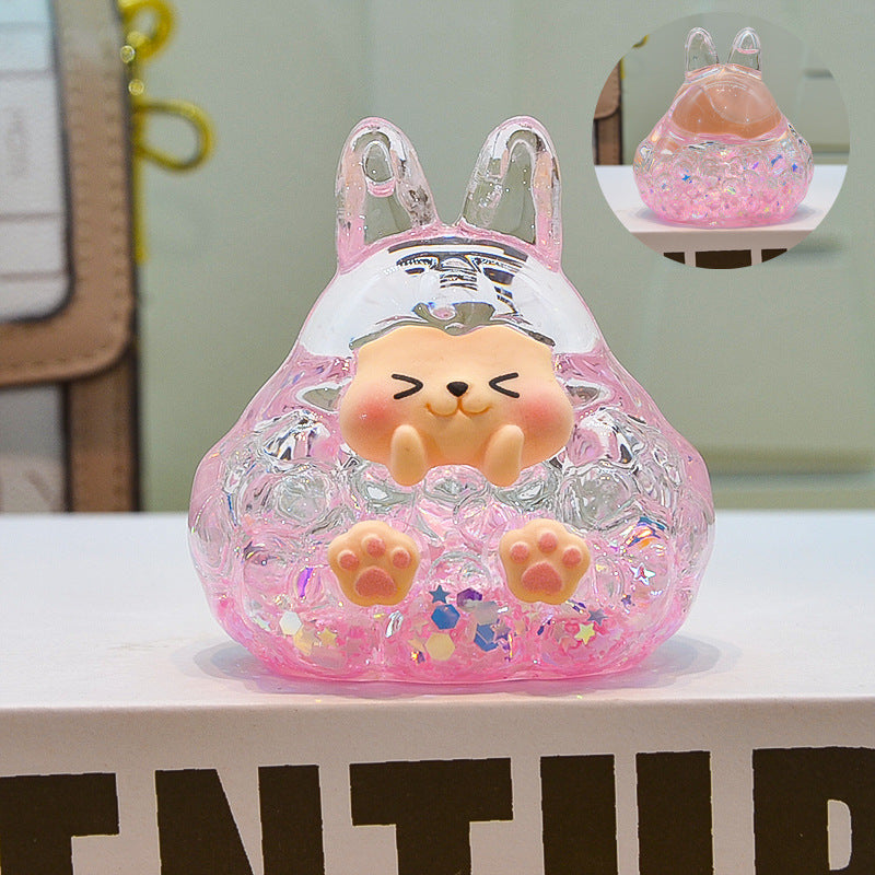 oversized three-dimensional quicksand KIKI shopping mall blind box figure desktop ornament car pendant DIY jewelry accessories