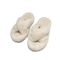 Insclassy furry slippers 2024new arrival women's outwear autumn winternetizenk-stylefashion home cross shoes