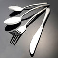 Flat head stainless steel western tableware steak plate suit knife and fork two-piece setfor home steak knife, fork and spoon four-piece set