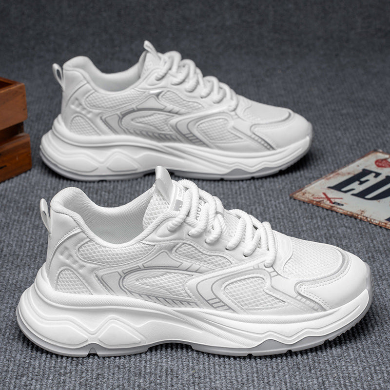 Men's shoes 2025 winter new breathable mesh lightweight running sneakers men's casual travel shoes chunky sneakers