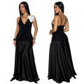 C7497 cross-border   fashion women's summer white floral camisole dress - high-end style