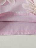 new autumn cross-border girls' elegant floral solid color puff sleeve top + a-line pleated skirt set