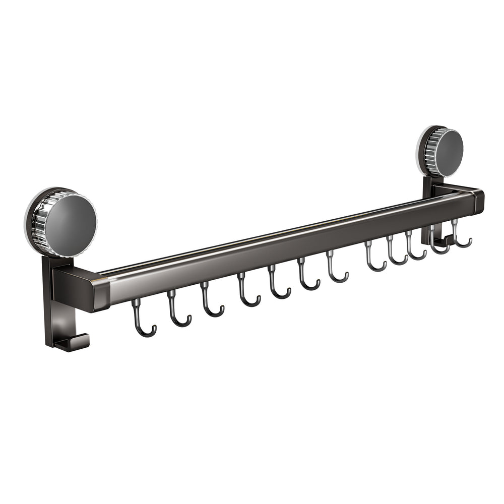 Suction cup kitchen hook punch-free hanging rod knife holder spatula spoon knife multi-functional storage rack wall-mounted storage