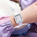 Inspopular square case women's watch wholesale tape digital quartz watch stylishfashion student watch women's watch