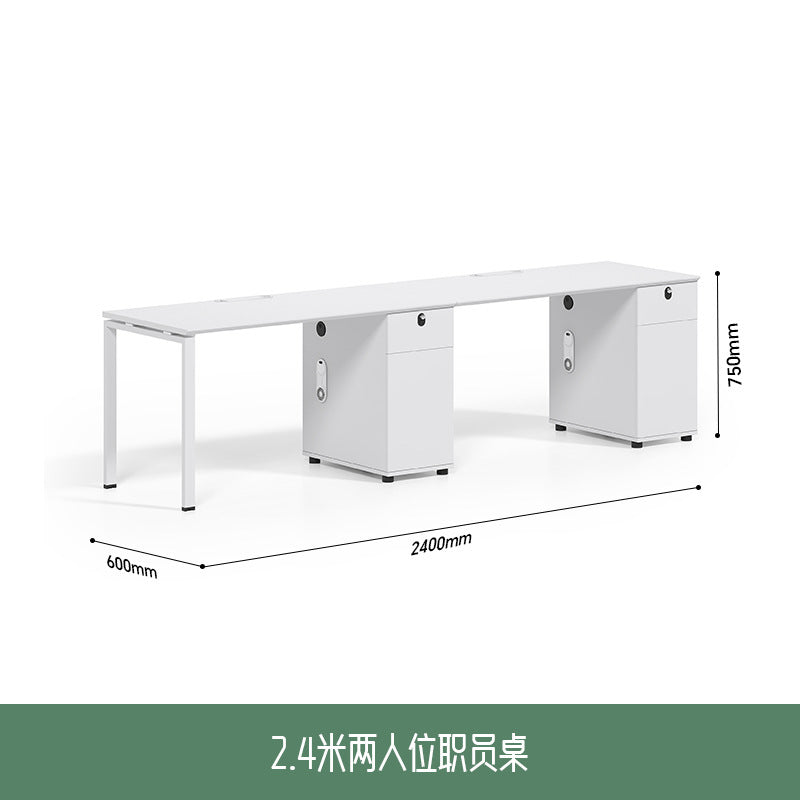 Office desk and chair set - minimalist office workstation for 2-4 people - partitioned desk for finance, office furniture
