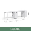 Office desk and chair set - minimalist office workstation for 2-4 people - partitioned desk for finance, office furniture
