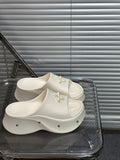 Thick sole slippers for women outwear summer 2026new arrival travel summer one-line sandals slippers for students to increase height