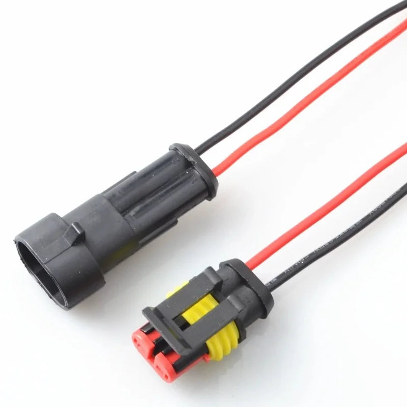 2-hole female 15cm two-color wire
