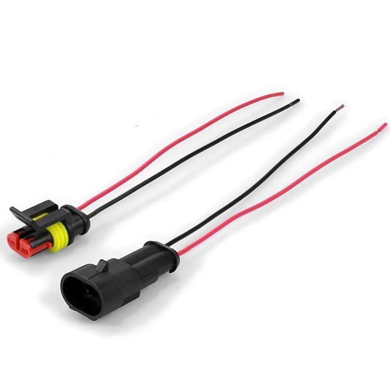 2-hole female 15cm two-color wire