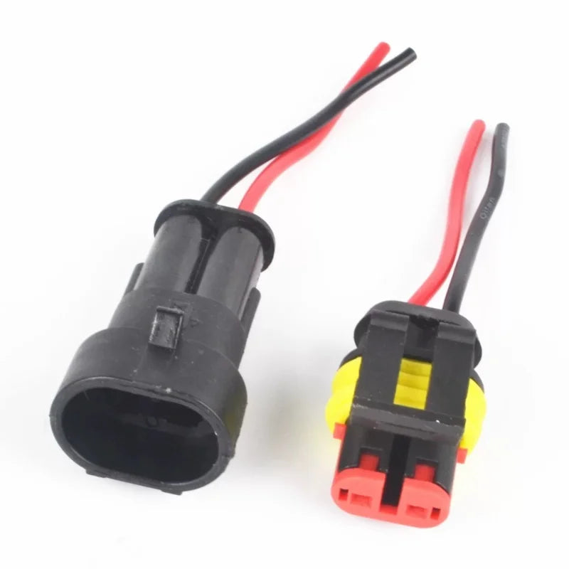 2-hole female 15cm two-color wire